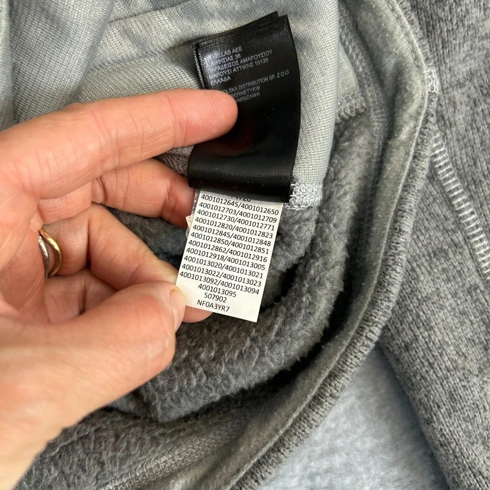 The North Face Gordon Lyons Full Zip Fleece Jacket Gray Heather Gorp Mens Medium